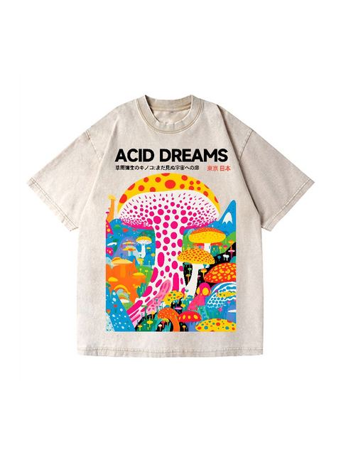 Item No. 25 — Cream tee with a colorful mushroom graphic